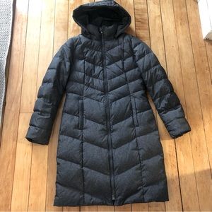Lands’ End Gray Long Down Coat